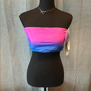 Pilyq Pink and Purple Sleeveless Bikini Top